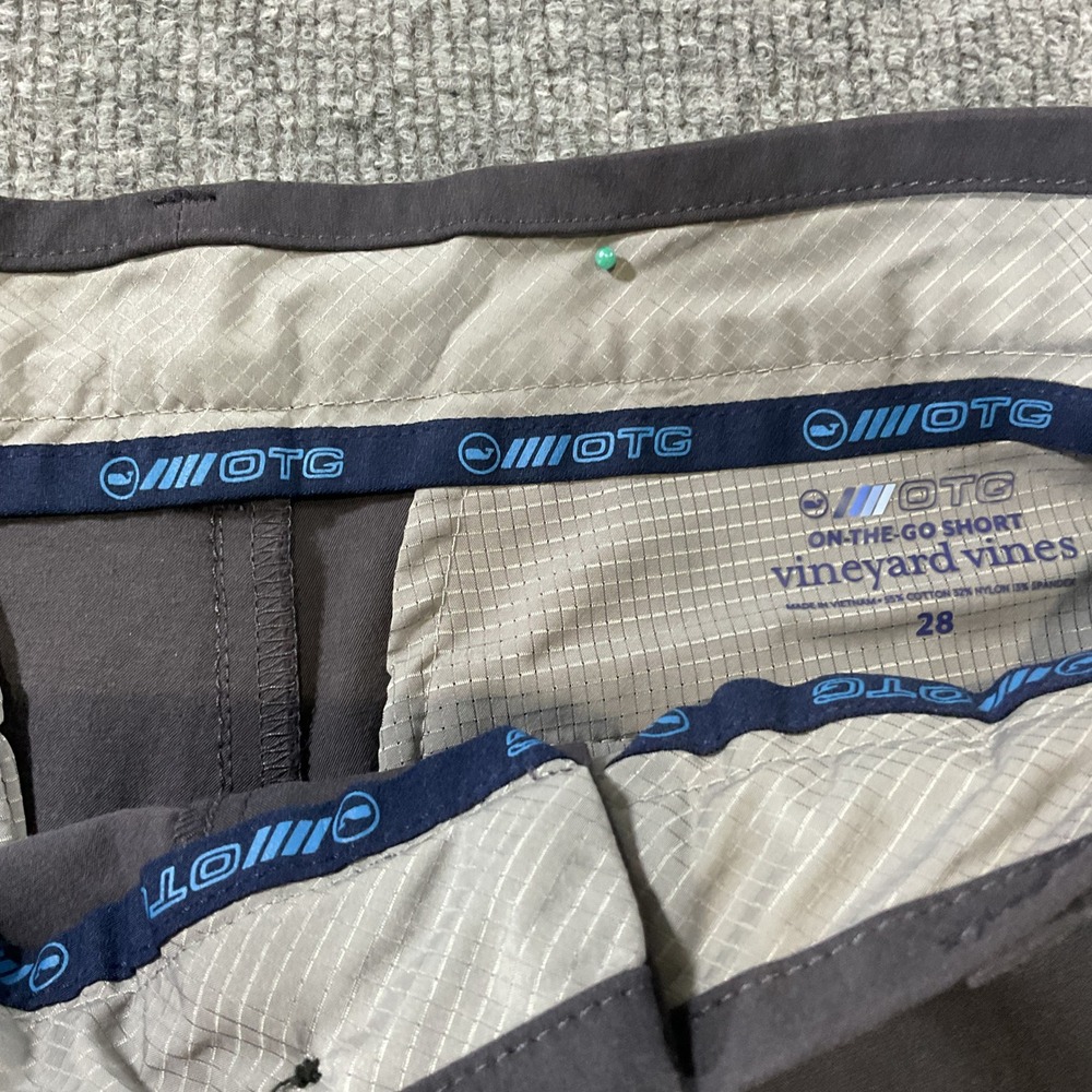 Vineyard Vines OTG On-The-Go Shorts Mens 28 Gray Performance Stretch Golf Casual - Picture 5 of 7